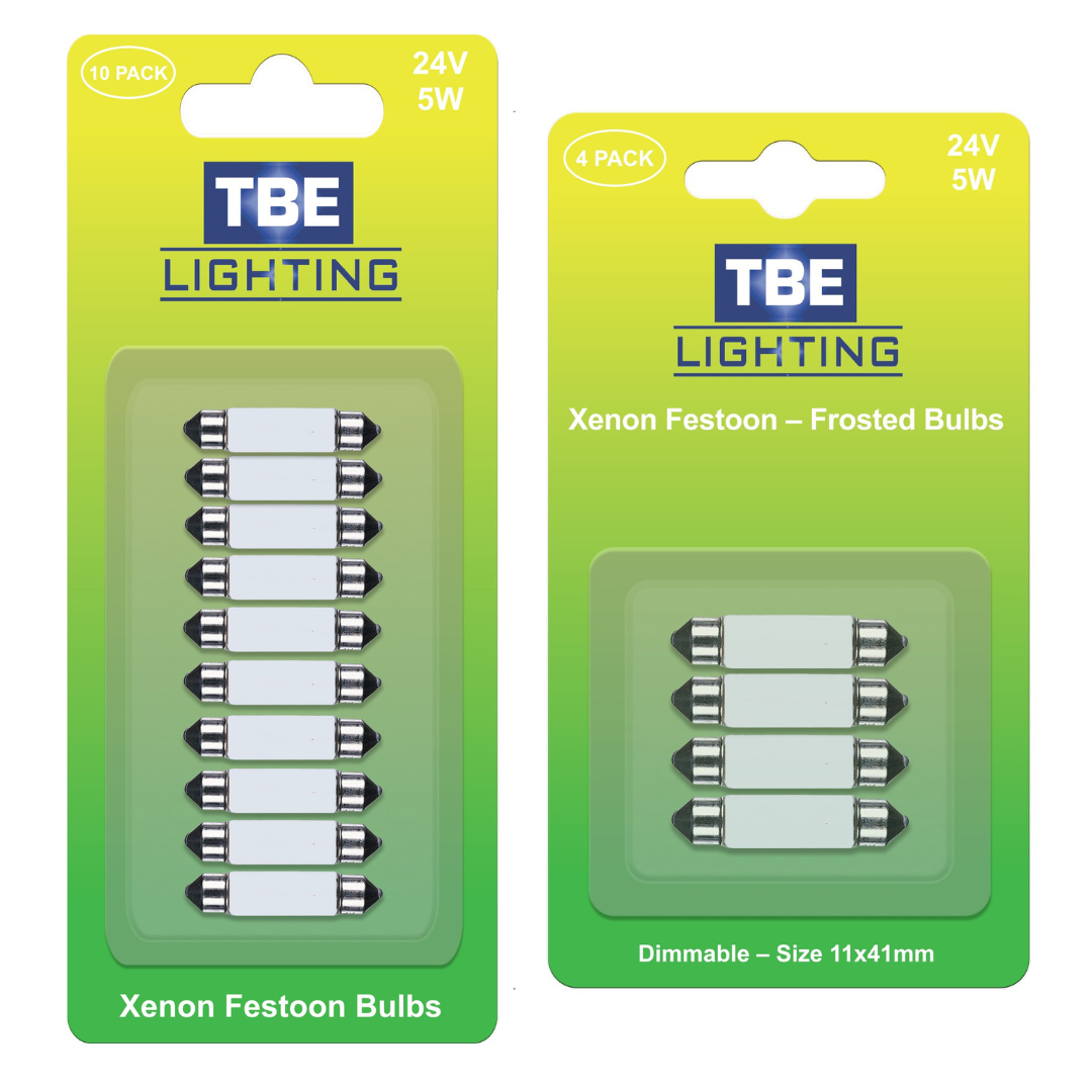 TBE Lighting packaging for different bulb types